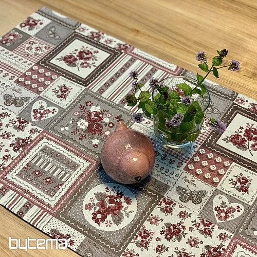 Abrosz és kendő TOSCANA VALERY PATCHWORK bordó