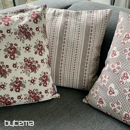 Párnahuzat TOSCANA RIGA STRIPE bordó