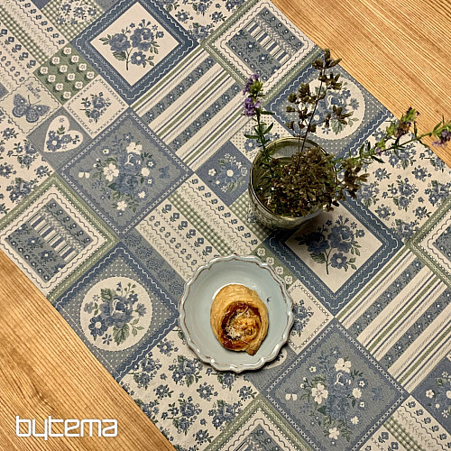 Abrosz és kendő TOSCANA VALERY PATCHWORK kék