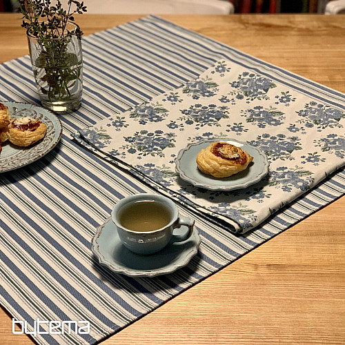 Abrosz és sál TOSCANA VALERY MULTI STRIPE kék