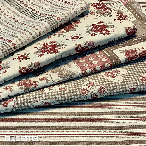 Abrosz és sál TOSCANA VALERY MULTI STRIPE bordó