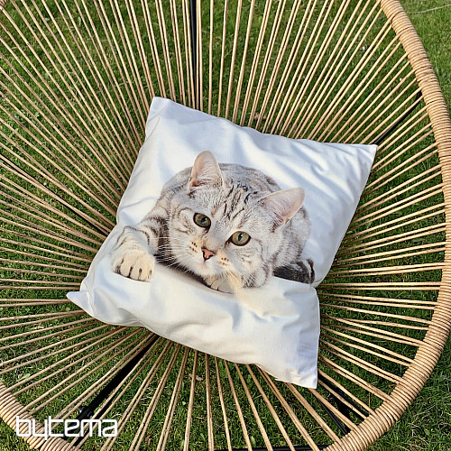 Dekoratív párnahuzat FEKEZDŐ CAT