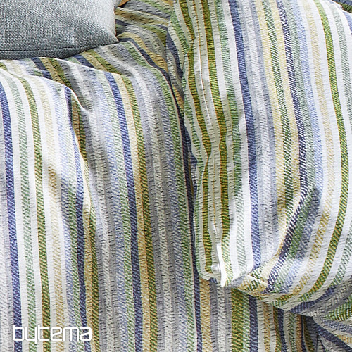 IRISETTE luxus puha krepp EASY 8513-30 zöld csíkokkal