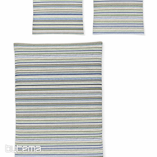 IRISETTE luxus puha krepp EASY 8513-30 zöld csíkokkal