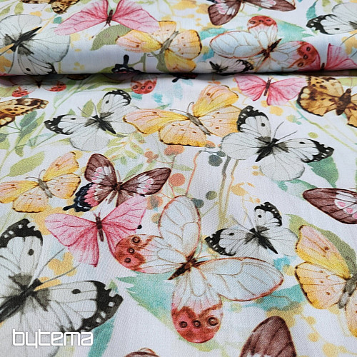 Pamut szatén BUTTERFLIES digitális