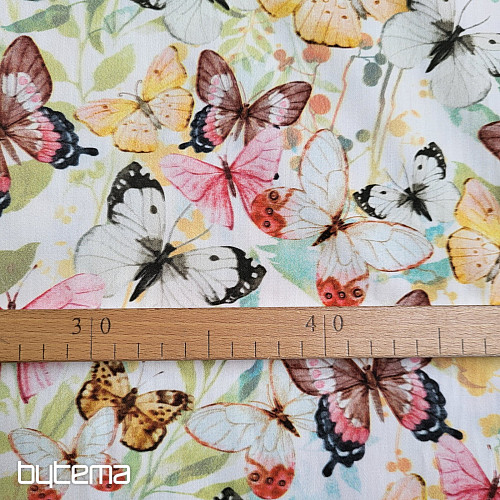 Pamut szatén BUTTERFLIES digitális