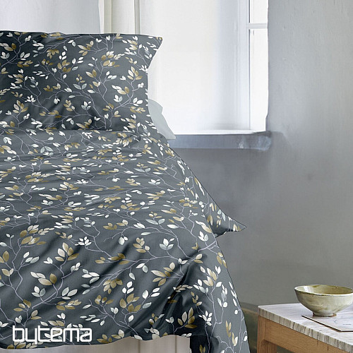 IRISETTE luxus pamut szatén WAVE 8565-20 BRANCHES szürke