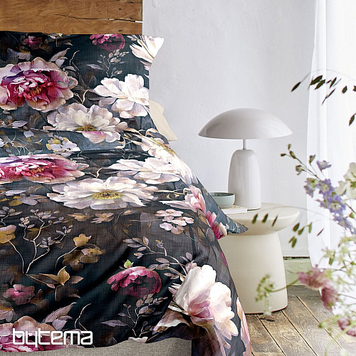 IRISETTE luxus pamut szatén WAVE 8574-90 PEONIES