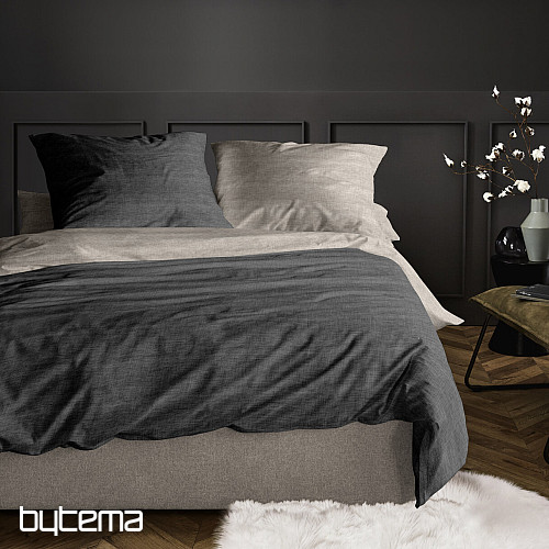 IRISETTE luxus pamut szatén WAVE 8557-11 antracit