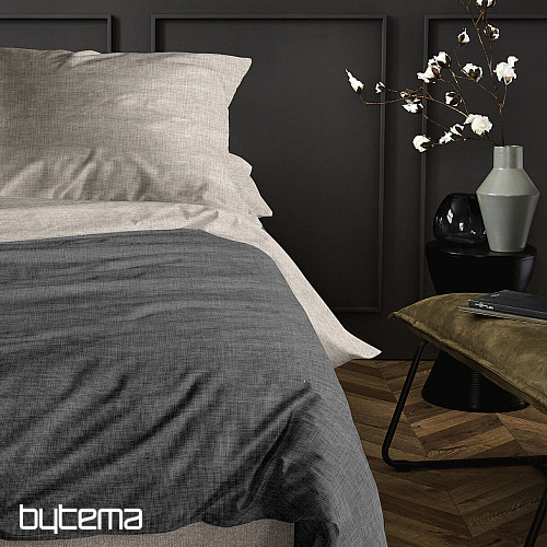 IRISETTE luxus pamut szatén WAVE 8557-11 antracit