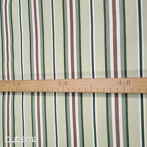 Dekoratív szövet GREEN STRIPES