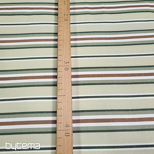 Dekoratív szövet GREEN STRIPES