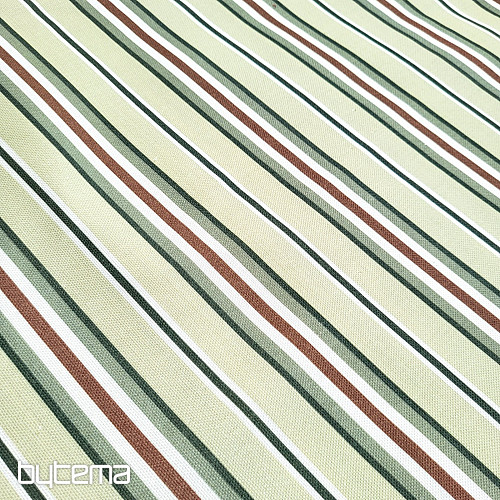 Dekoratív szövet GREEN STRIPES