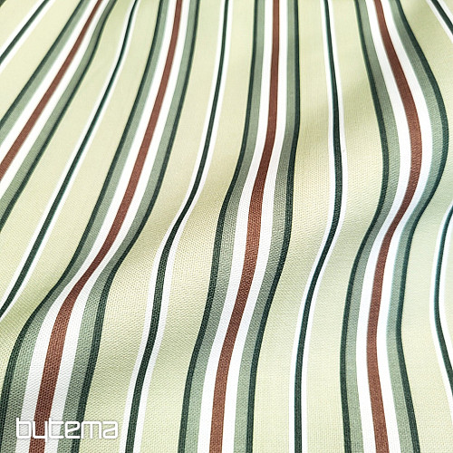 Dekoratív szövet GREEN STRIPES