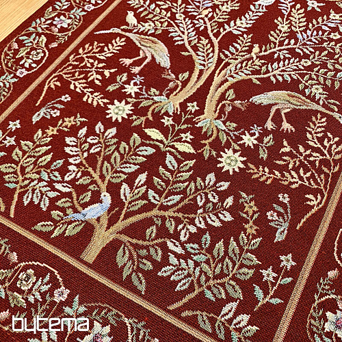 Gobelin terítő és sál WILLIAM MORRIS bordó