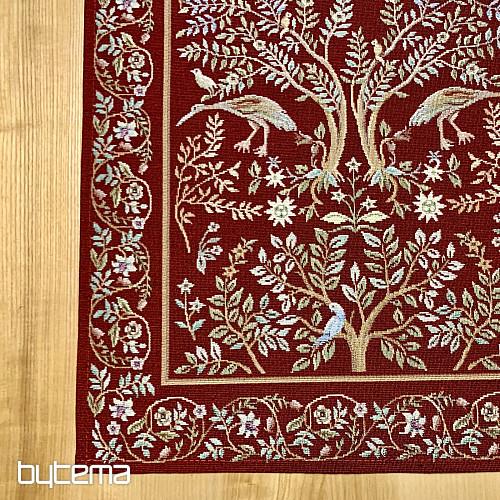 Gobelin terítő és sál WILLIAM MORRIS bordó