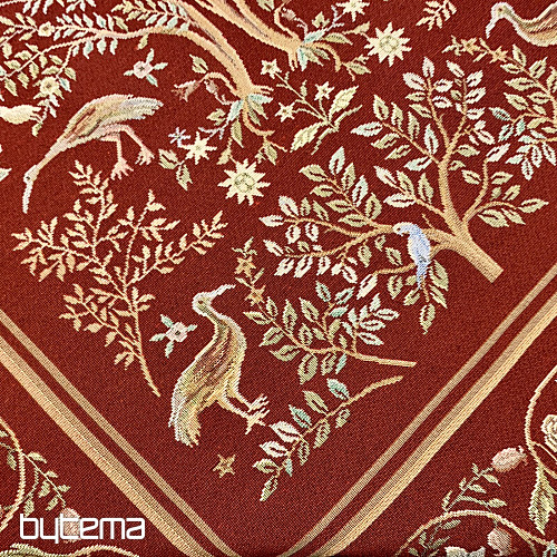 Gobelin terítő és sál WILLIAM MORRIS bordó