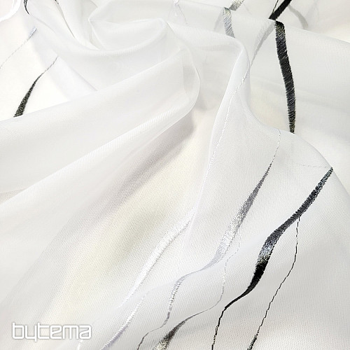 Függönyfátyol hímzéssel szürke Gerster 195/0810