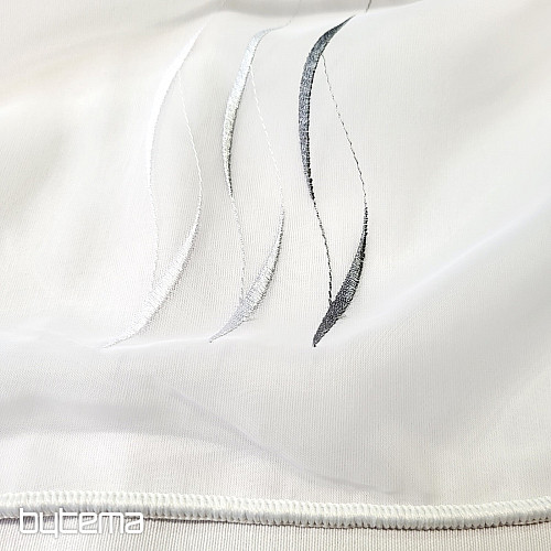 Függönyfátyol hímzéssel szürke Gerster 195/0810