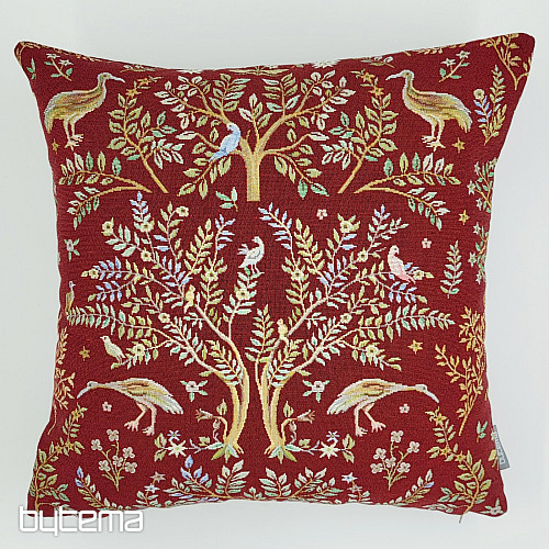 Gobelin párnahuzat WILLIAM MORRIS bordó - az egész