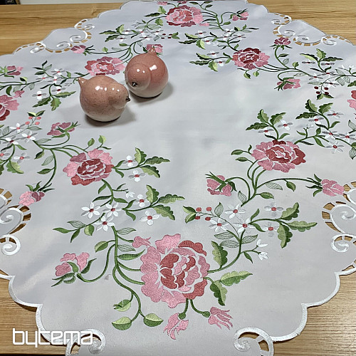 Hímzett terítő és sál ROSE