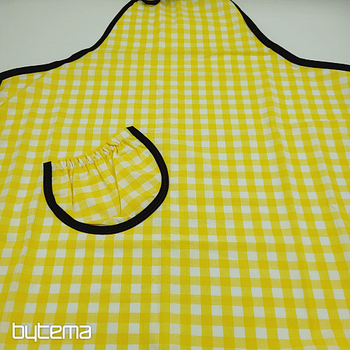 Kötény vállpántos YELLOW CHECK