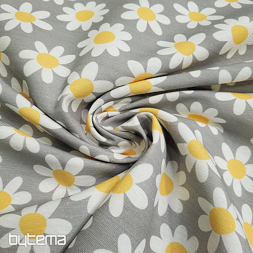 Dekoratív szövet DAISIES GREY