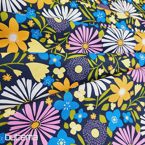 Pamut szövet DAISIES