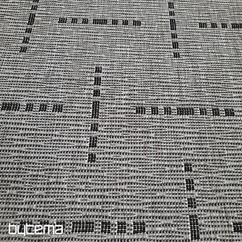 Szőnyegbouclé FLOORLUX 20008 vonalak ezüst-fekete