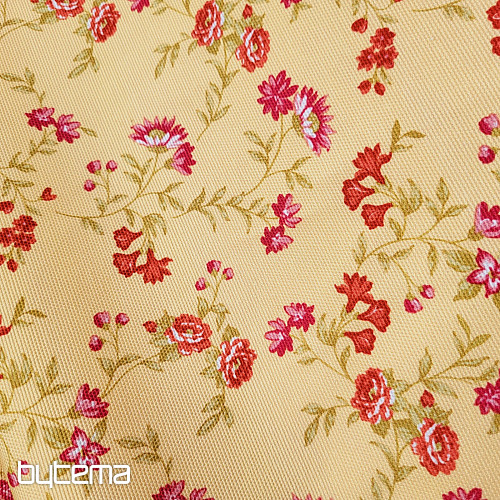 Díszszövet RÓMULO YELLOW MINI FLOWER