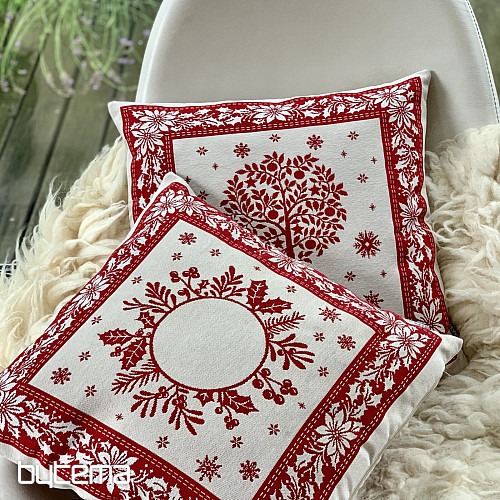 Karácsonyi gobelinhuzat FOLK CHRISTMAS 1 piros
