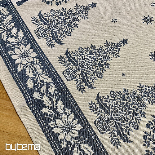 Gobelin terítő és sál NÉPKARÁCSONY kék