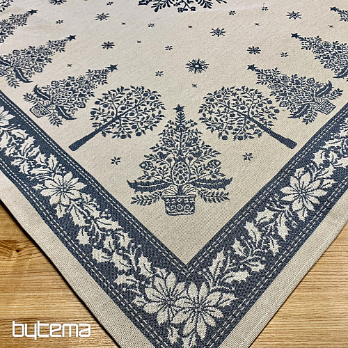 Gobelin terítő és sál NÉPKARÁCSONY kék