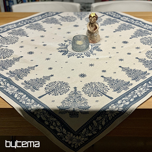 Gobelin terítő és sál NÉPKARÁCSONY kék