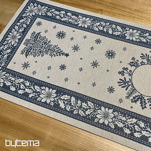 Gobelin terítő és sál NÉPKARÁCSONY kék