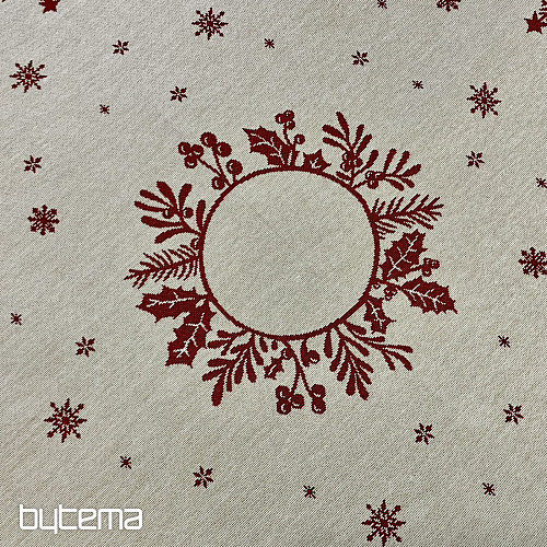 Gobelin terítő és sál NÉPKARÁCSONY piros