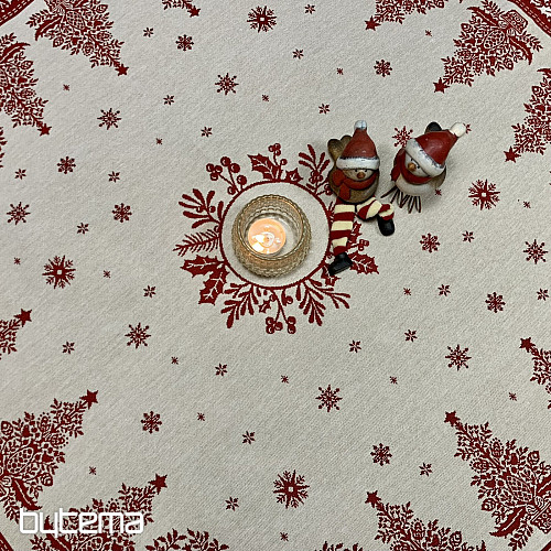 Gobelin terítő és sál NÉPKARÁCSONY piros