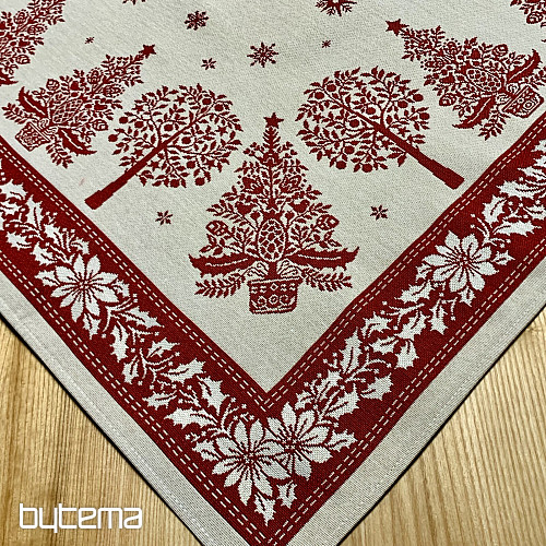 Gobelin terítő és sál NÉPKARÁCSONY piros