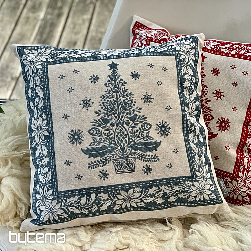 Karácsonyi gobelinhuzat FOLK CHRISTMAS 3 kék