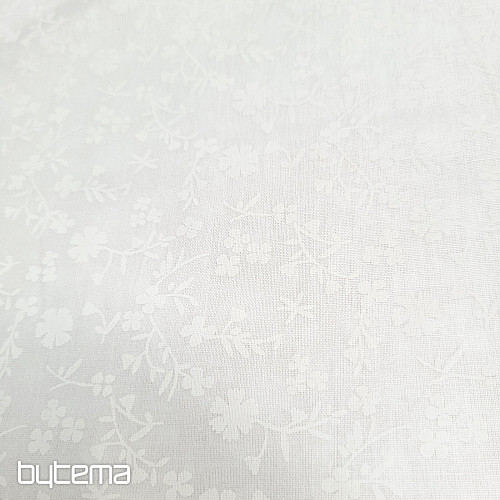 Pamut dekorációs anyag MARGELIE virág FEHÉR