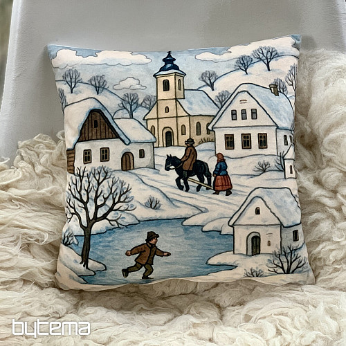Karácsonyi dísztakaró Téli félpótkocsihoz