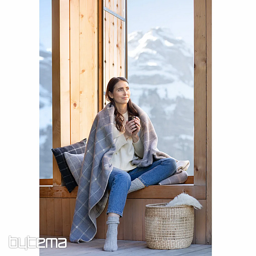 Takaró DF SAVONA SZÜRKE KOCKÁS