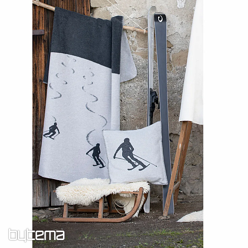 Dekoratív huzat DF LUCA SKIER GREY