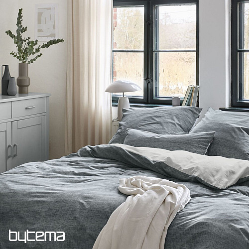 IRISETTE luxus pamutszatén WAVE 8557-20 KÉK