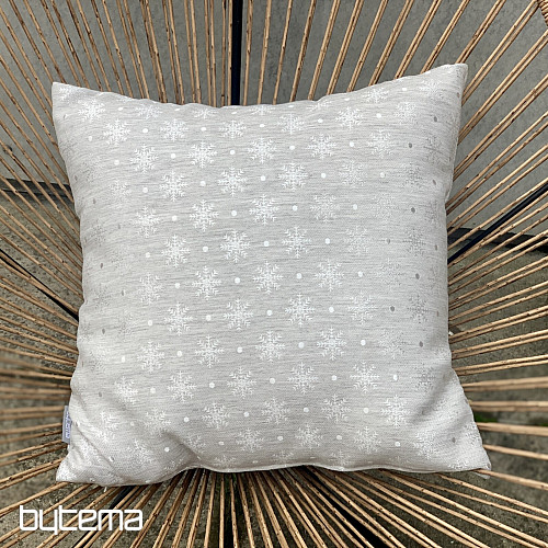 Karácsonyi dísztakaró SZÜRKE-EZÜST PEHELYEK