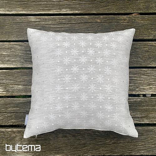 Karácsonyi dísztakaró SZÜRKE-EZÜST PEHELYEK