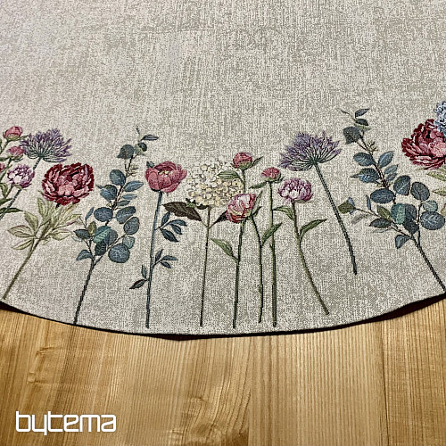 Kerek gobelin terítő FLORES TIME