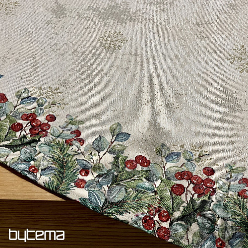 Karácsonyi gobelin terítő kerek KARÁCSONYI RÓZSÁK