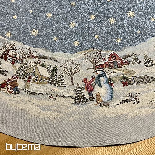 Karácsonyi gobelin terítő kerek KARÁCSONY ÖRÖME