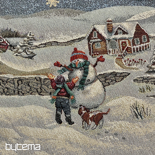 Karácsonyi gobelin terítő kerek KARÁCSONY ÖRÖME